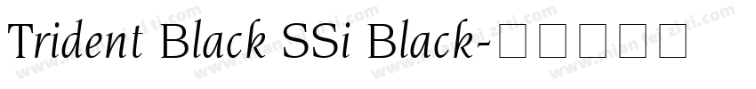 Trident Black SSi Black字体转换
